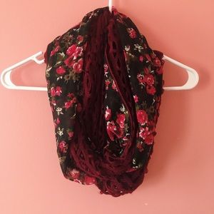 Cute floral infinity scarf